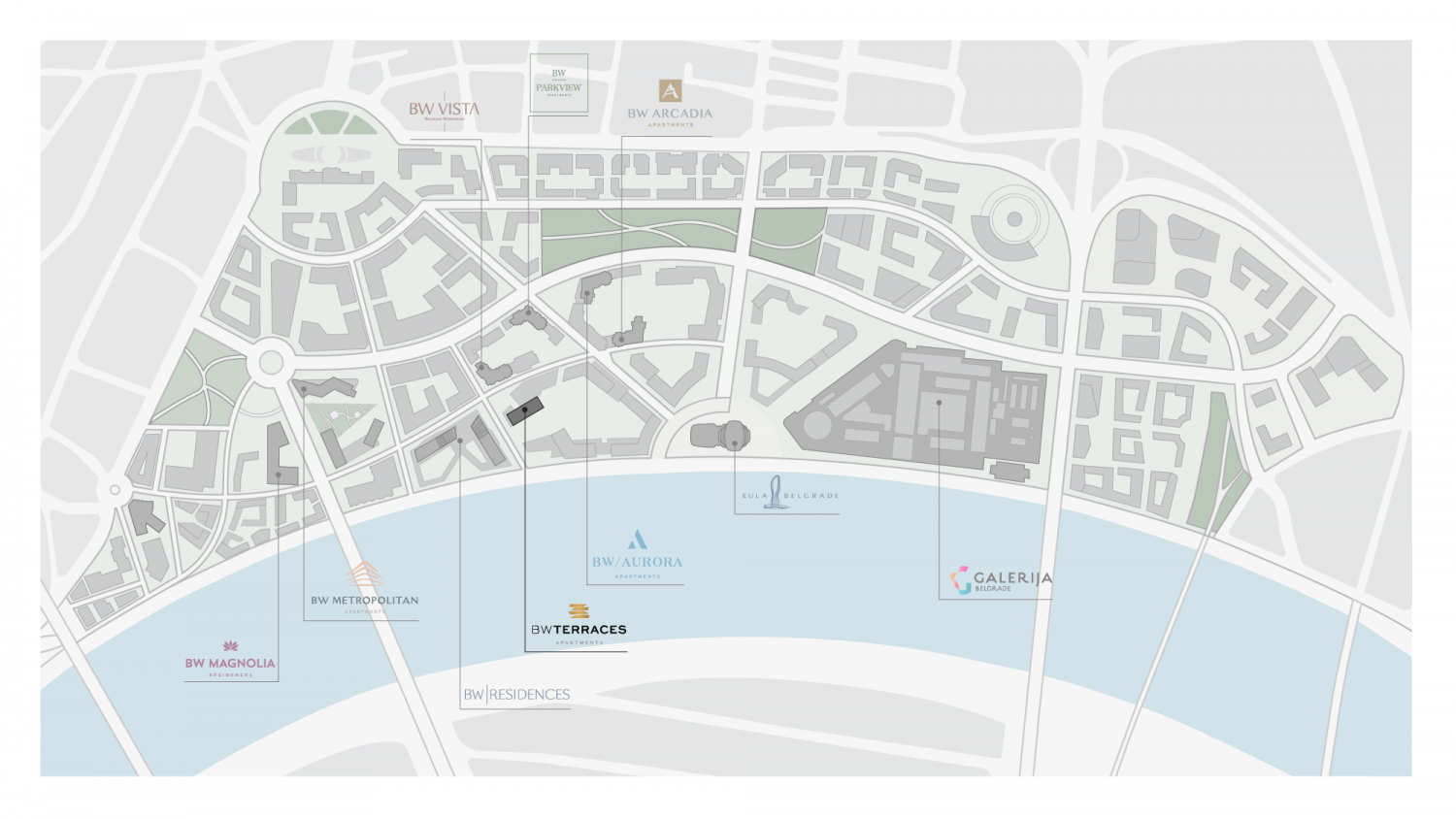BW TERRACES - Novogradnja Beograd Savski Venac - lokacija